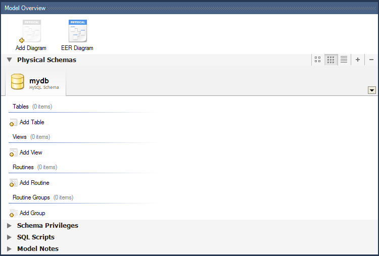 Set schema. Rename database MYSQL.