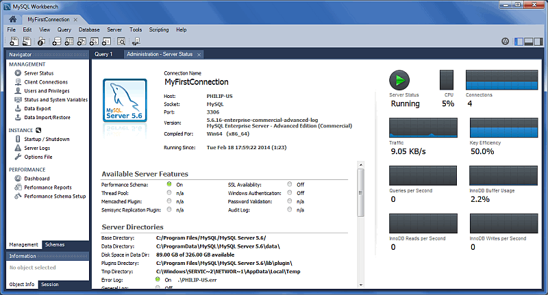 Getting Started Tutorial - Server Status