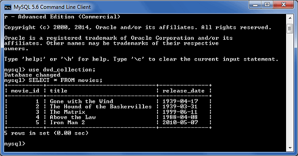 Getting Started Tutorial - View Data From The Command Line