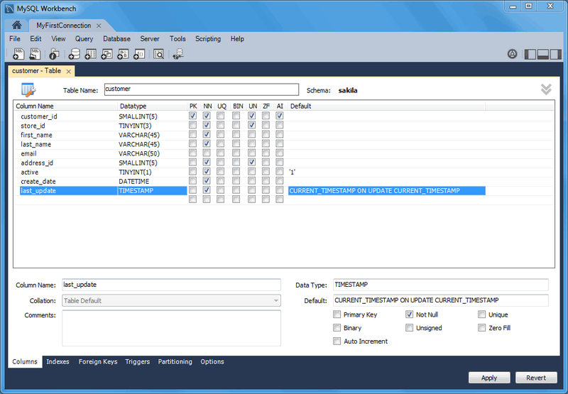 use copy with sql tabs